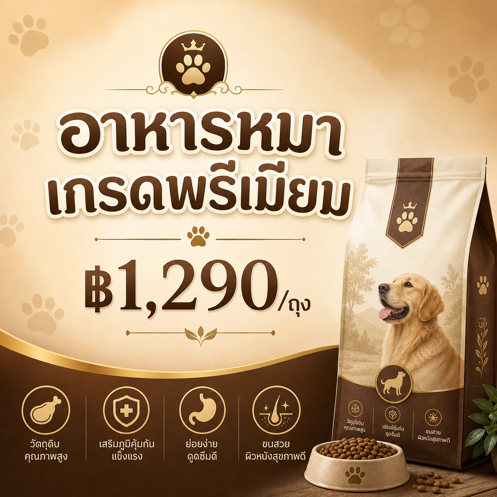 Premium dog food · ฿1,290